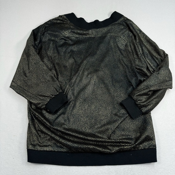 Barucci Exclusive Button Jacket Mens Size 50 Black Gold Dot Metallic Vintage - Picture 2 of 10